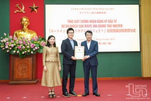 타이응우옌 루트인 그랜드호텔 프로젝트 투자 증명서 수여